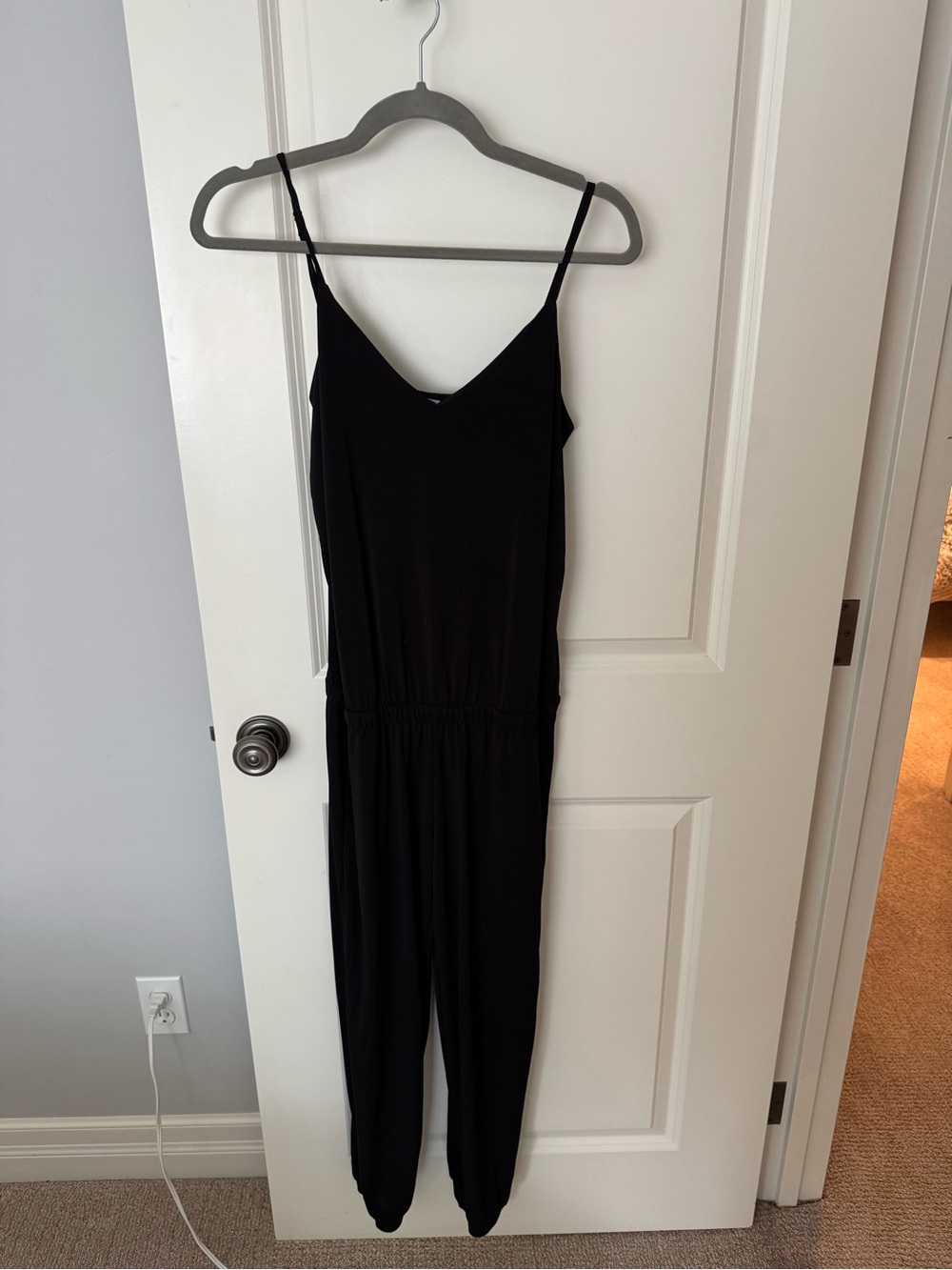 Veronica M Black Spaghetti-Strap Jumpsuit